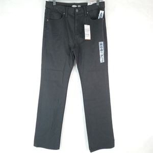 Old Navy Straight Built In Flex Tough Pants Grey Charles Boy's Sz 16 Adjustable